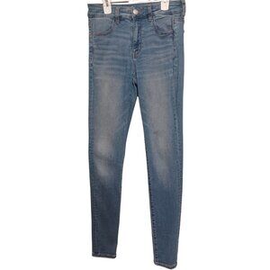 American Eagle High Level Stretch Light Wash Skinny Jeans Size 6